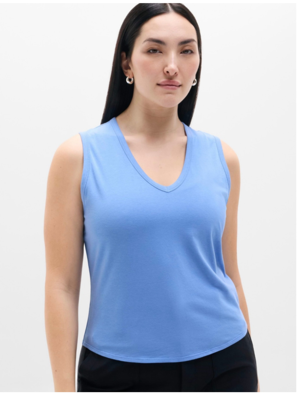 NWT Women's Athleta Foundation V-Neck Tank Top Blue (Waterfall) Size S